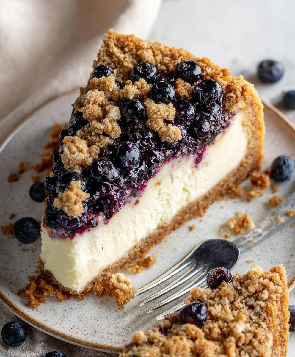 Blueberry Crumble Cheesecake
