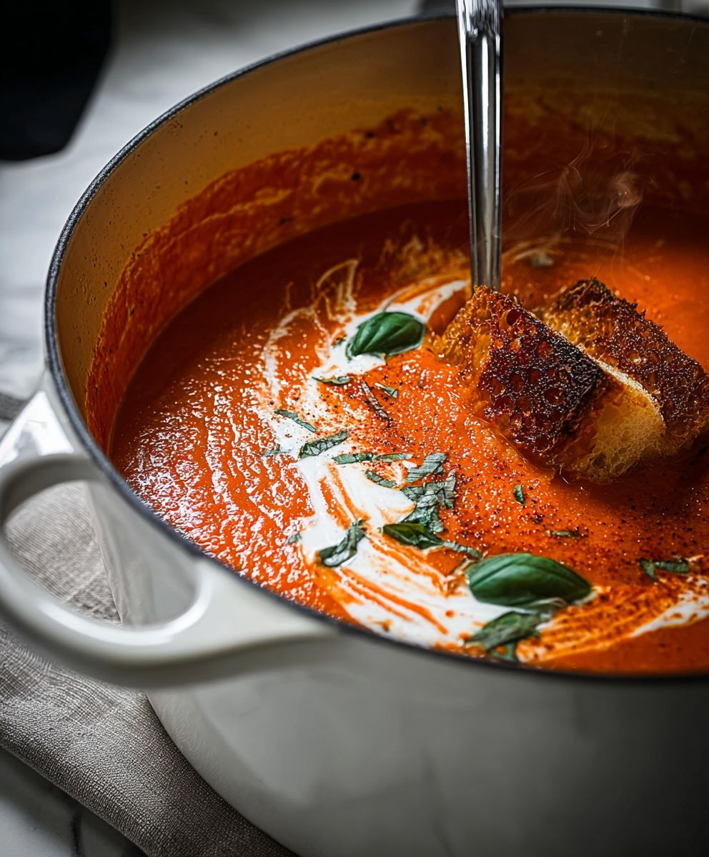 Roasted Tomato Bell Pepper Soup
