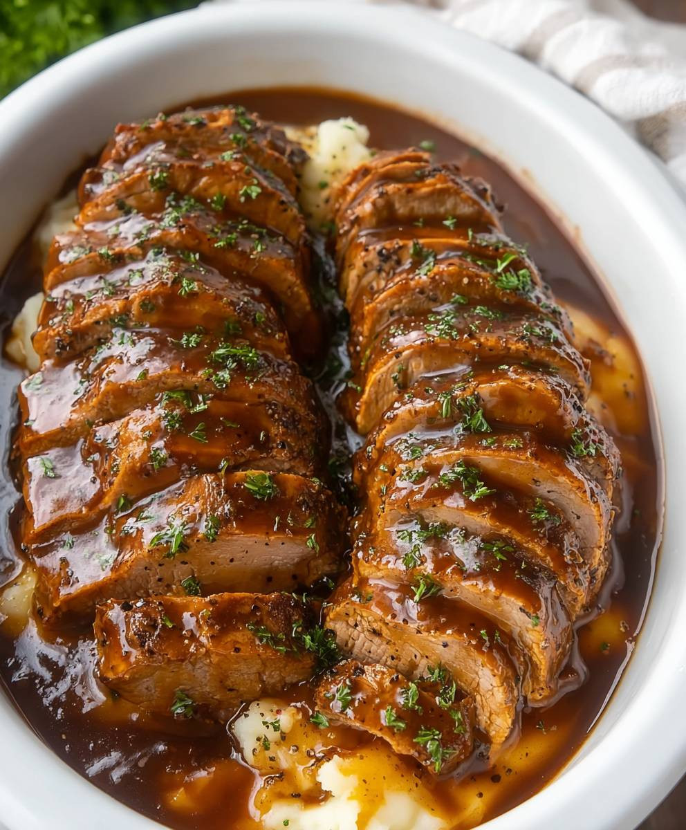 Glazed Slow Cooker Pork Tenderloin