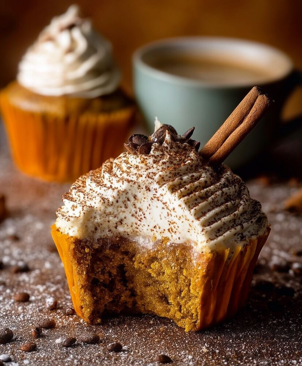 Pumpkin Latte Cupcakes