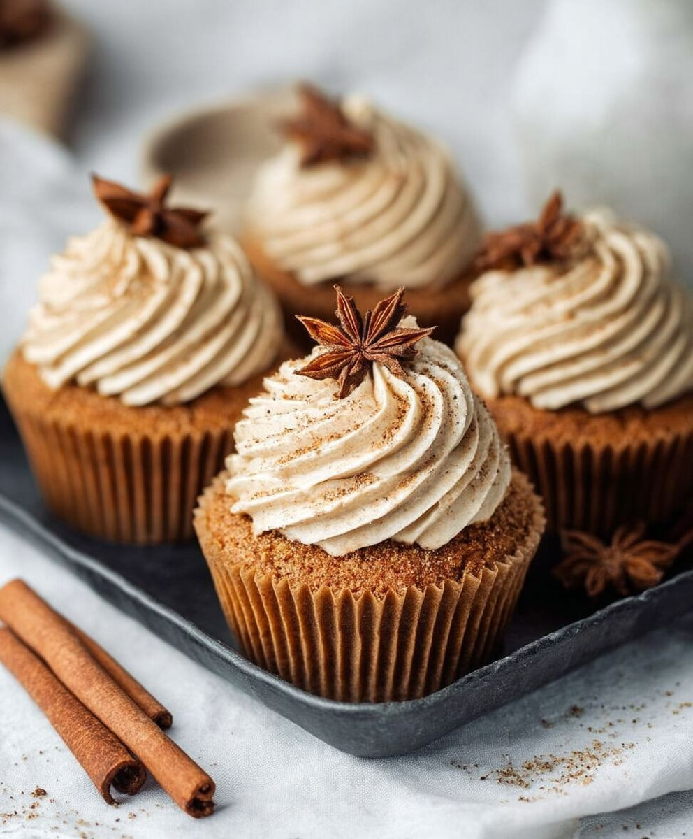 Brown Butter Chai Cupcakes