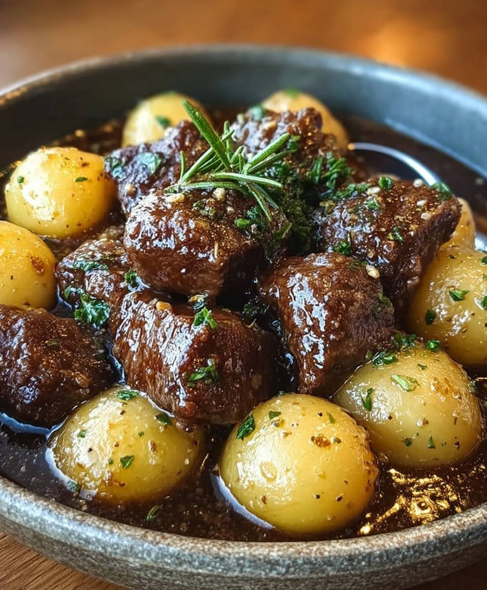 Garlic butter beef bites