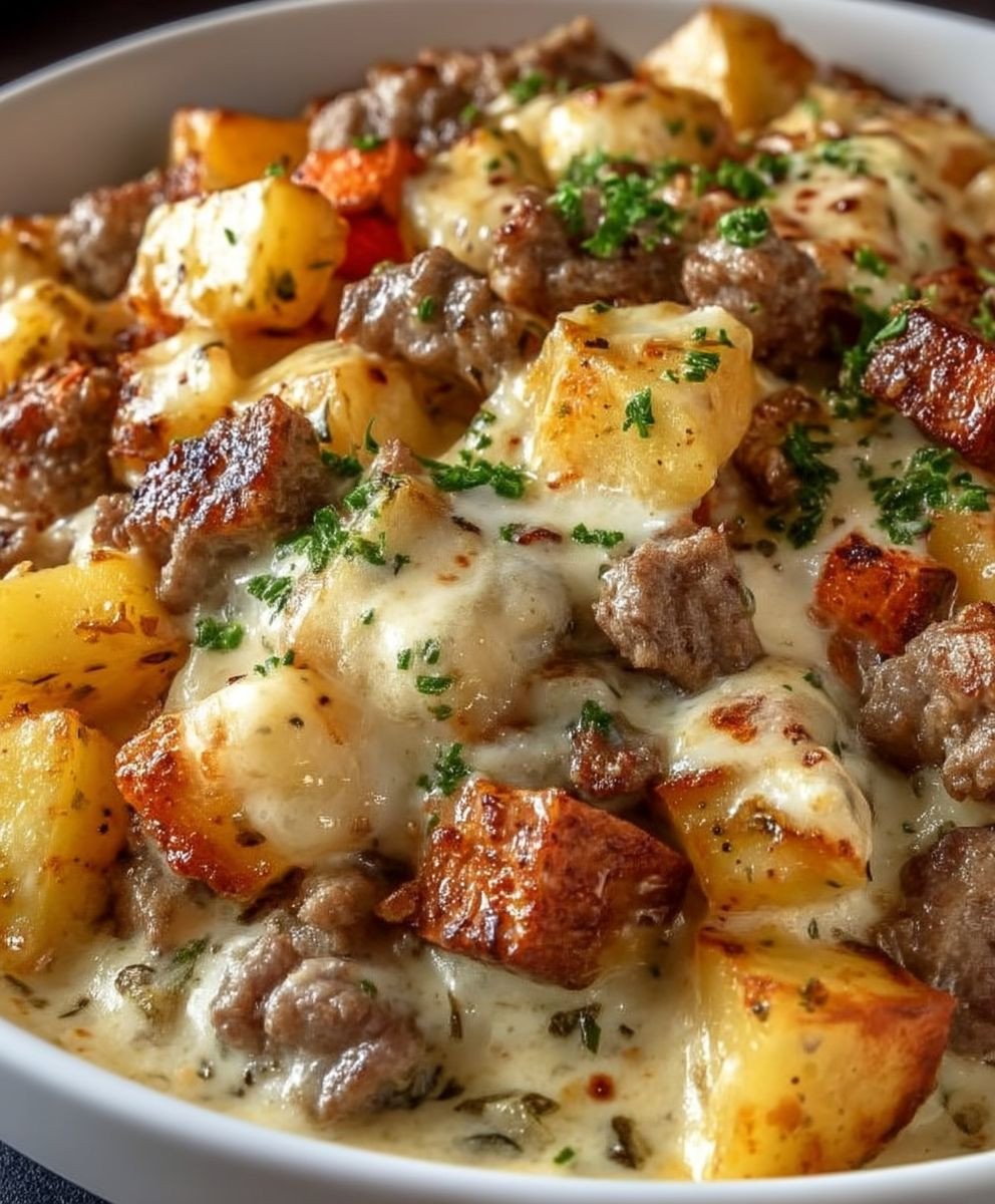 Creamy Meat Potato Skillet
