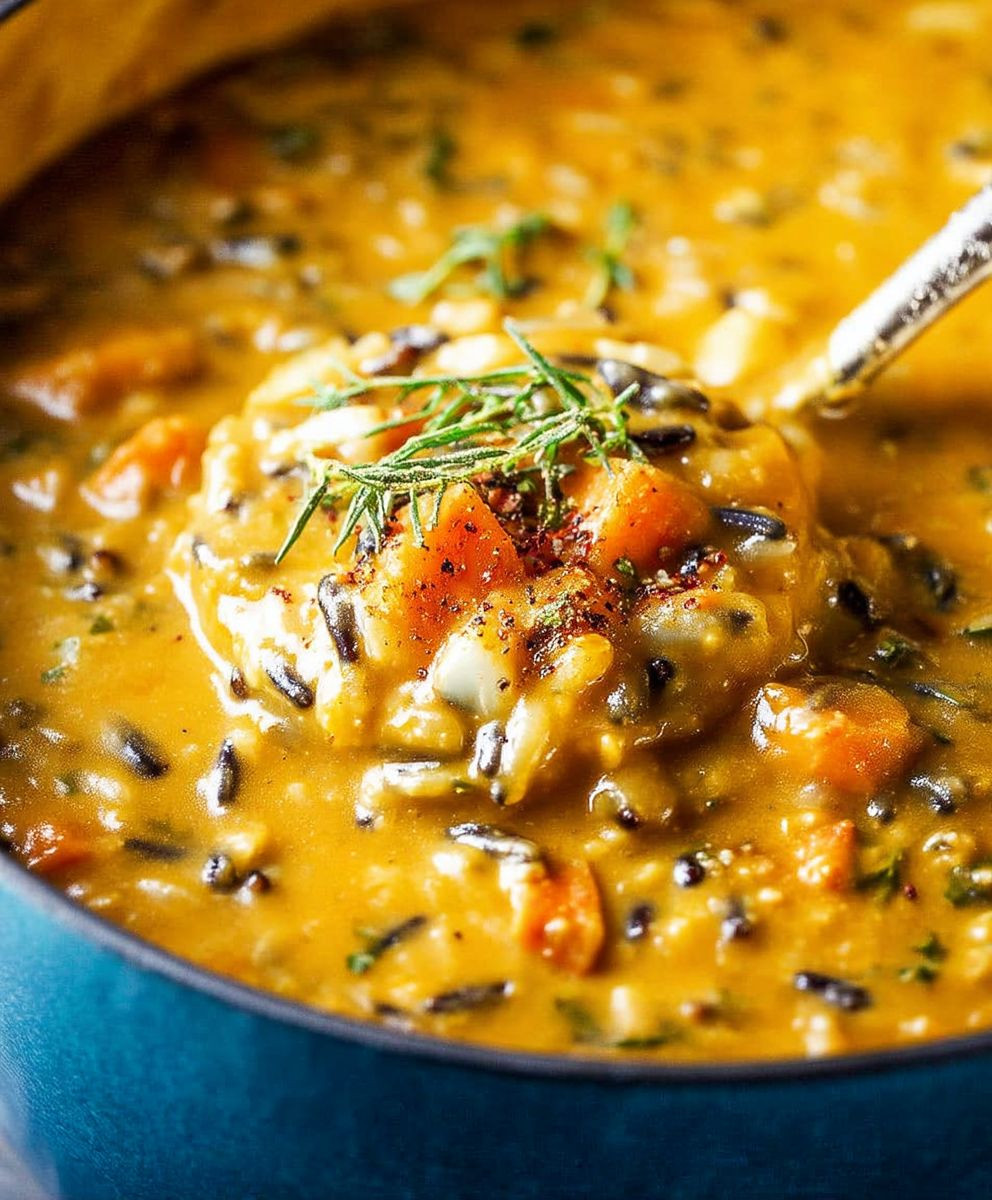 Vegan Pumpkin Wild Rice Soup