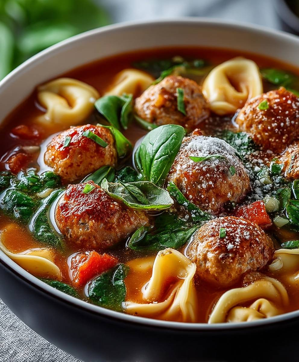 Meatball Tortellini Soup