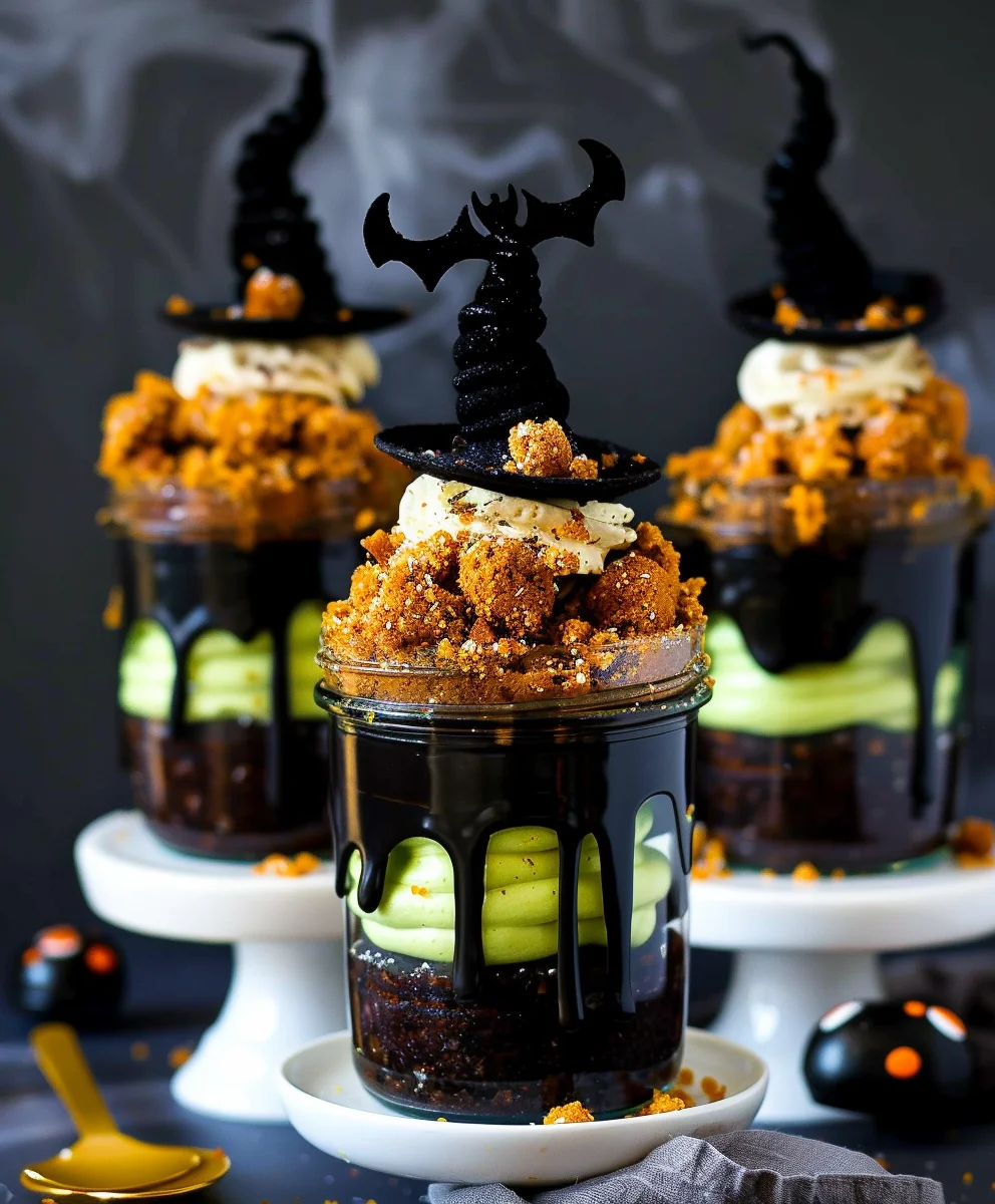 Witches Brew Halloween Cake Jars: Magical Spooky Treat