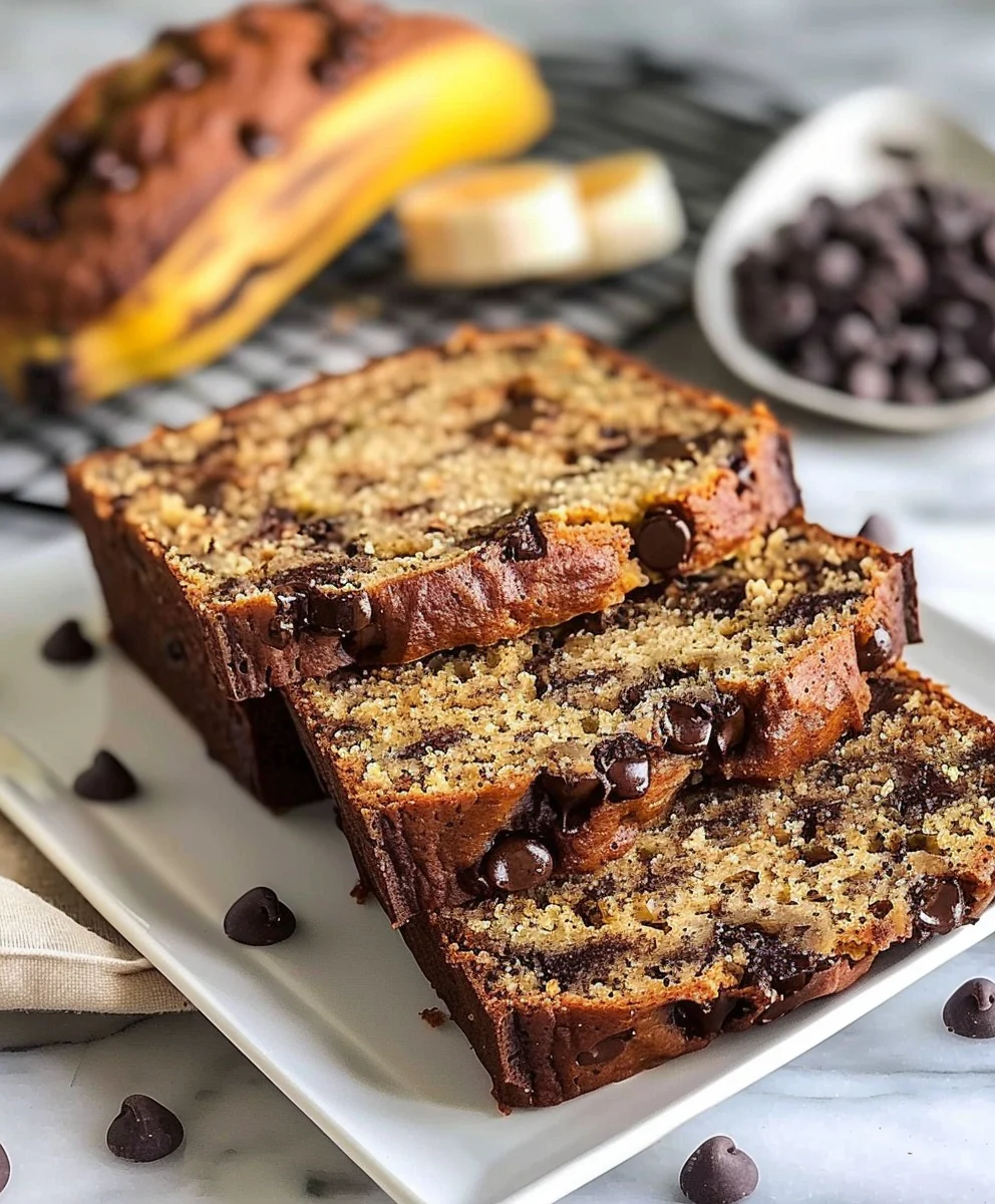 Best Super Moist Chocolate Chip Banana Bread Recipe