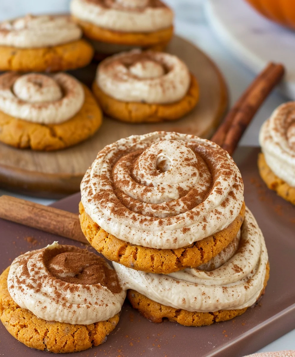 Melt-in-Your-Mouth Soft Pumpkin Cookies + Cinnamon Frosting