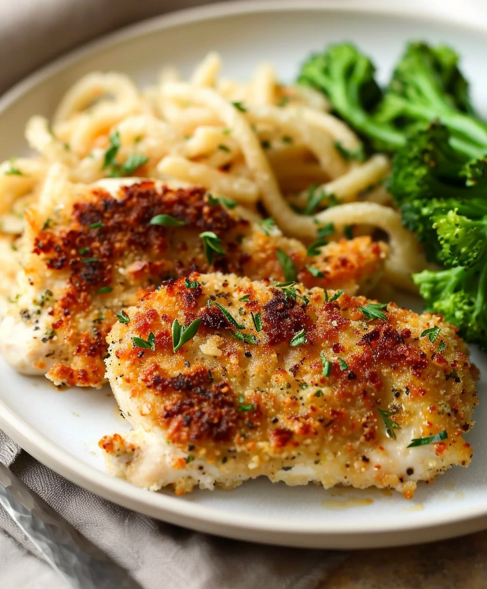 Crispy Parmesan Crusted Chicken