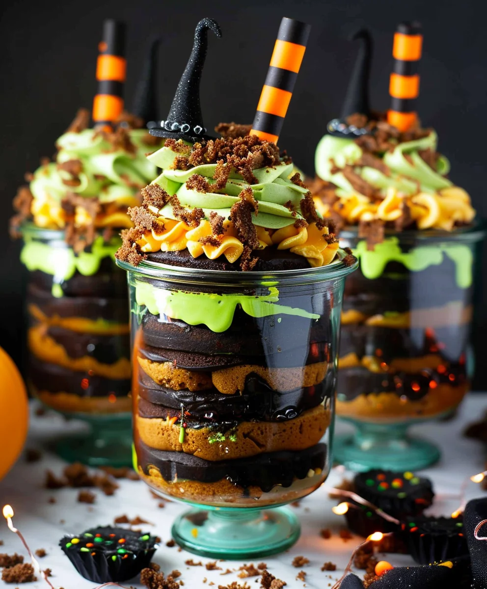 Witches Brew Halloween Cake Jars: Magical Spooky Treat