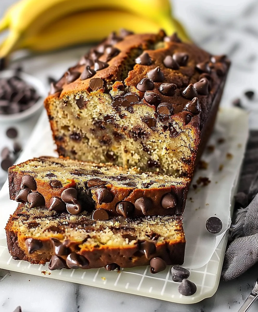 Super Moist Chocolate Chip Banana Bread Recipe