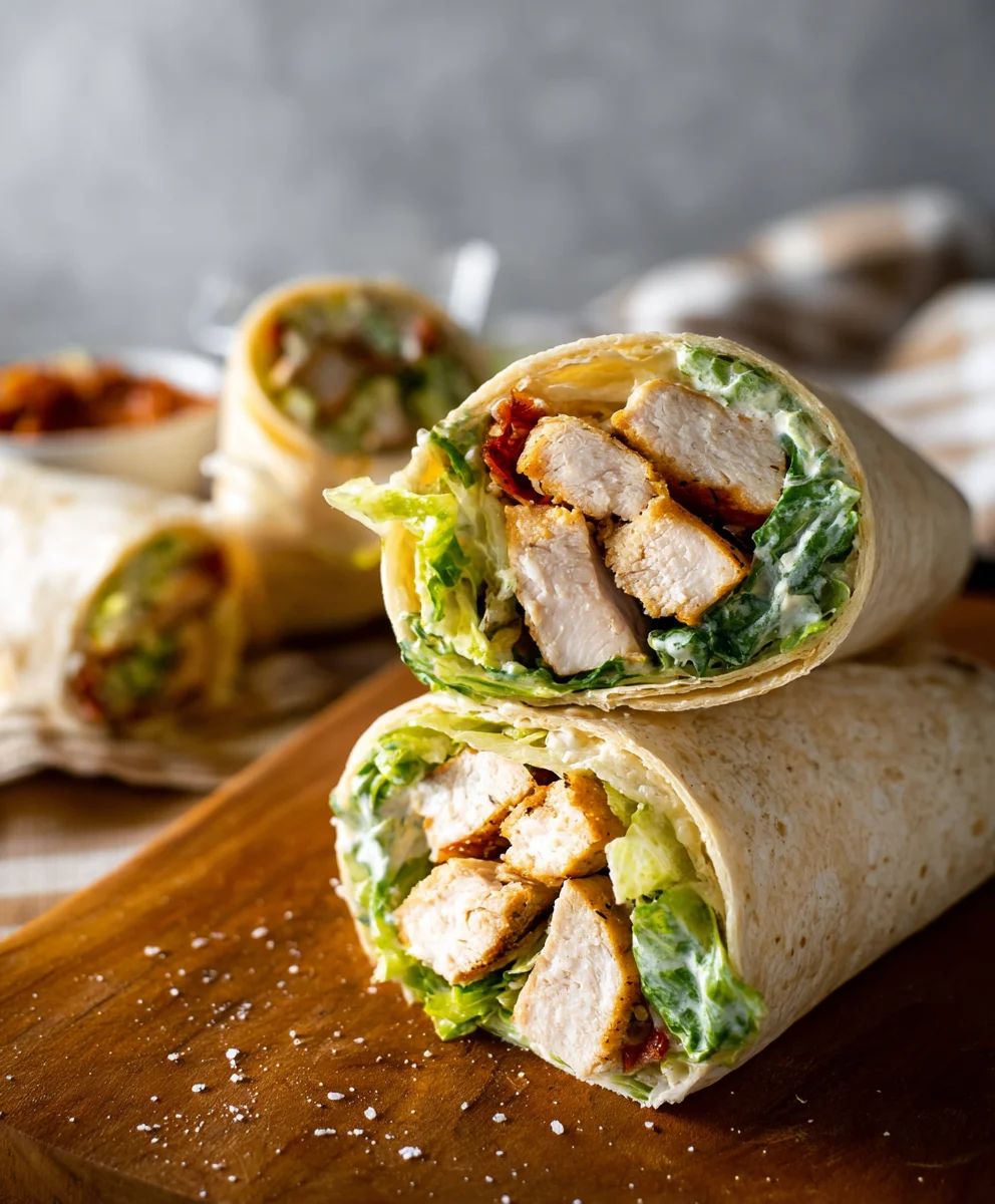 Easy Chicken Caesar Wrap: Creamy Dressing & Grilled Chicken