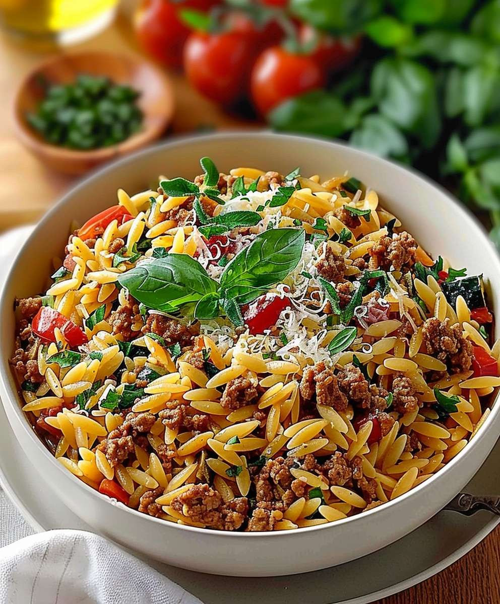 Ground Turkey Orzo