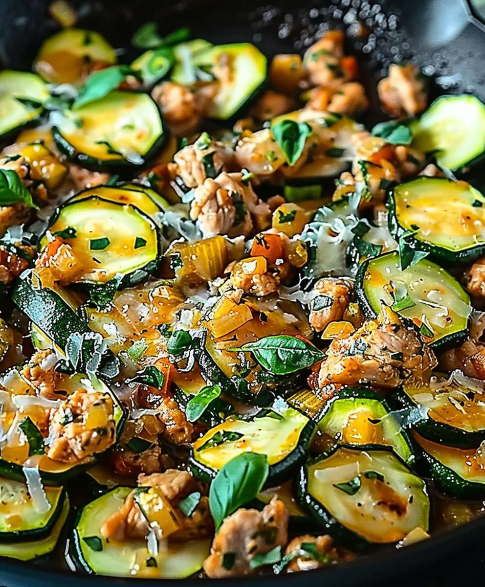 Ground Turkey Zucchini Skillet