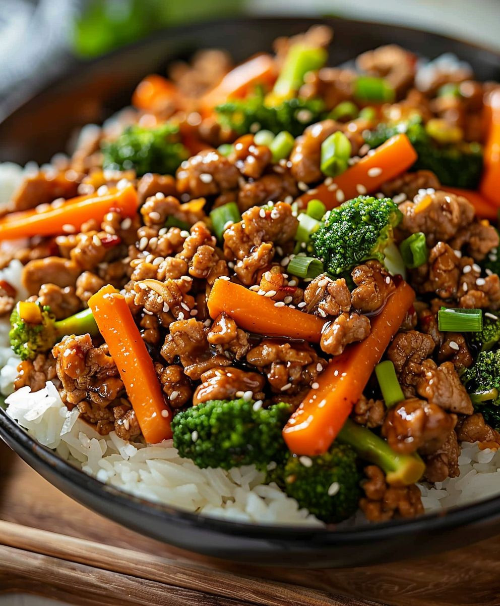 Ground Turkey Teriyaki Stir Fry