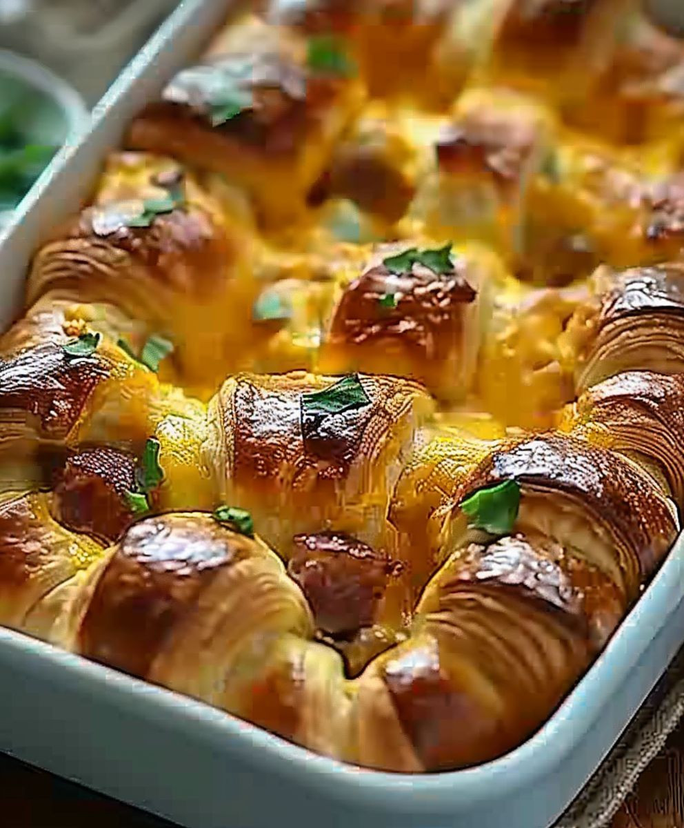 Croissant Breakfast Casserole