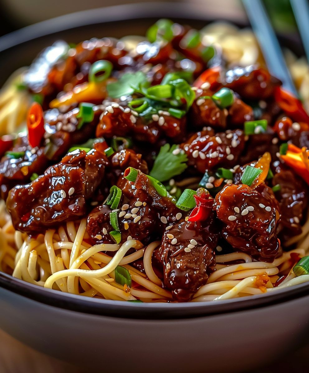 Sticky Beef Noodles