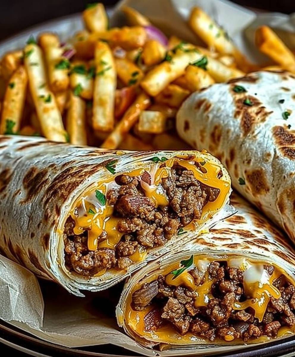 Cheesy Beef Burritos Fries