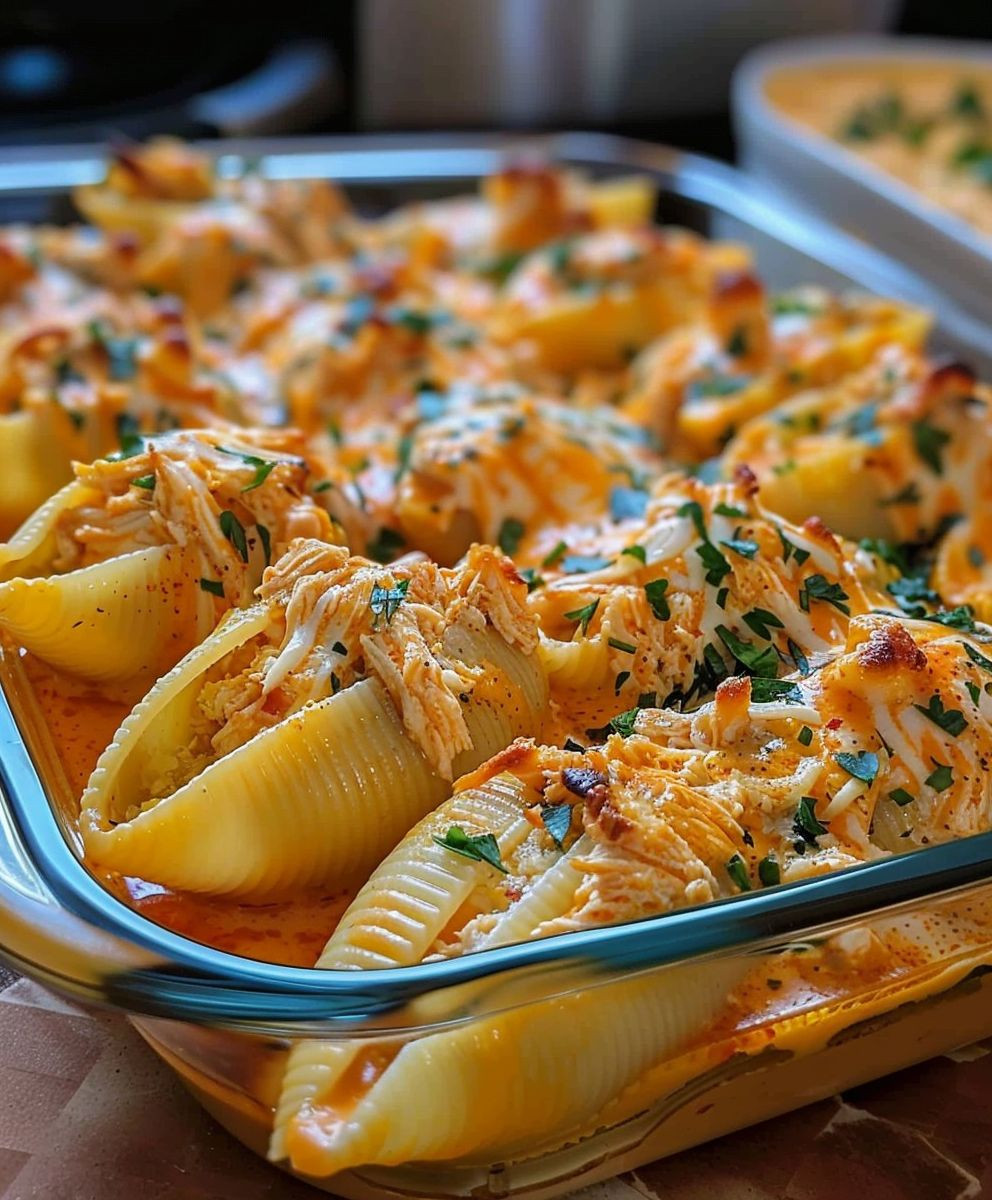 Buffalo Chicken Stuffed Shells