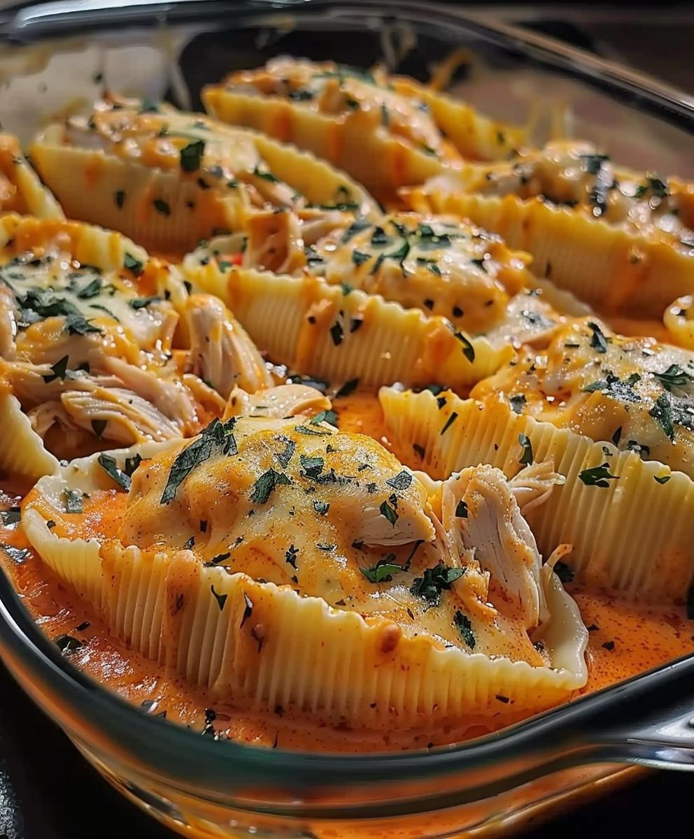 Buffalo Chicken Stuffed Shells
