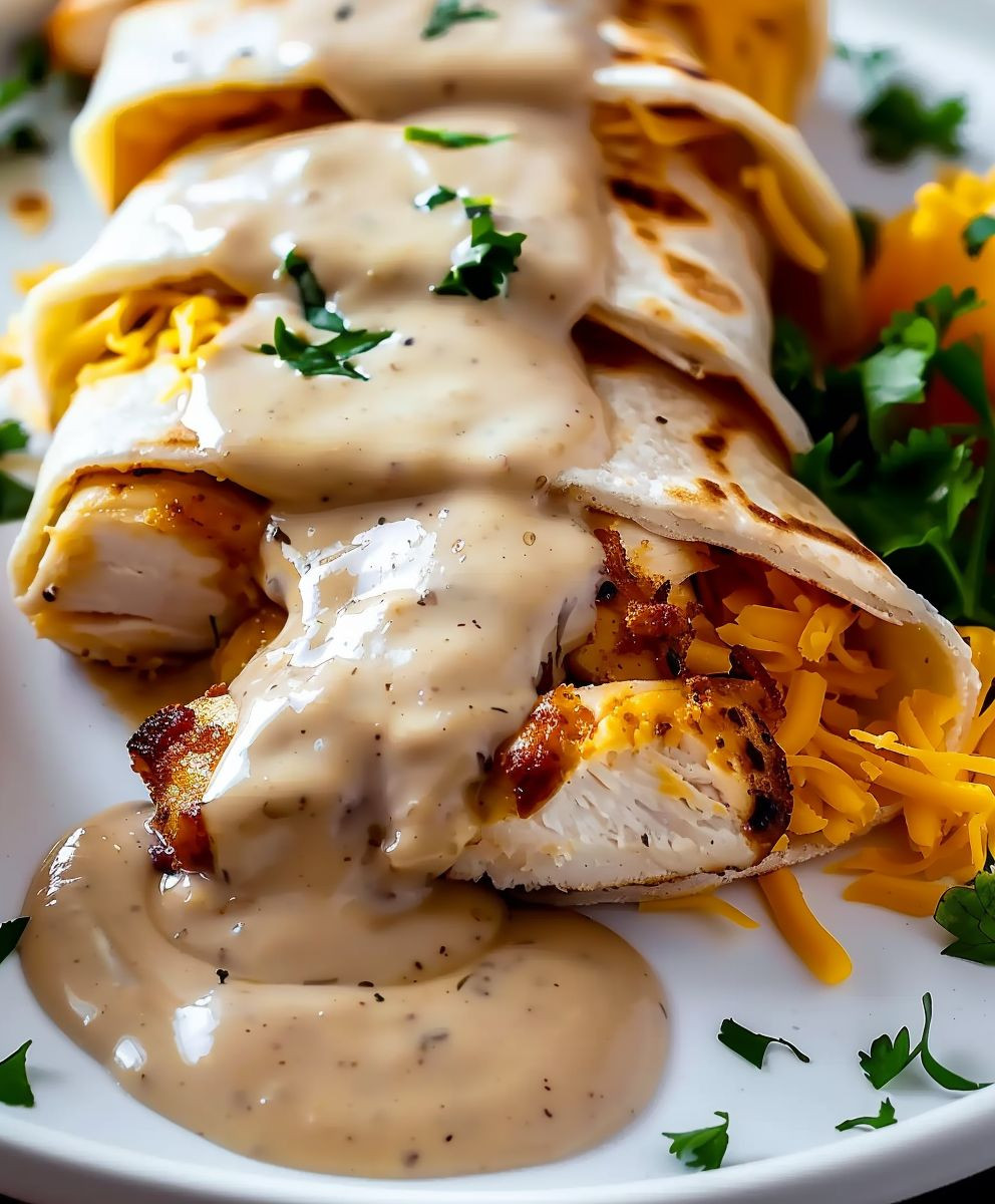 Garlic Chicken Wraps