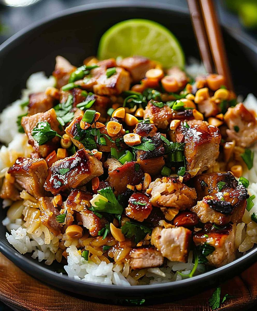Ginger Lime Pork Coconut Rice