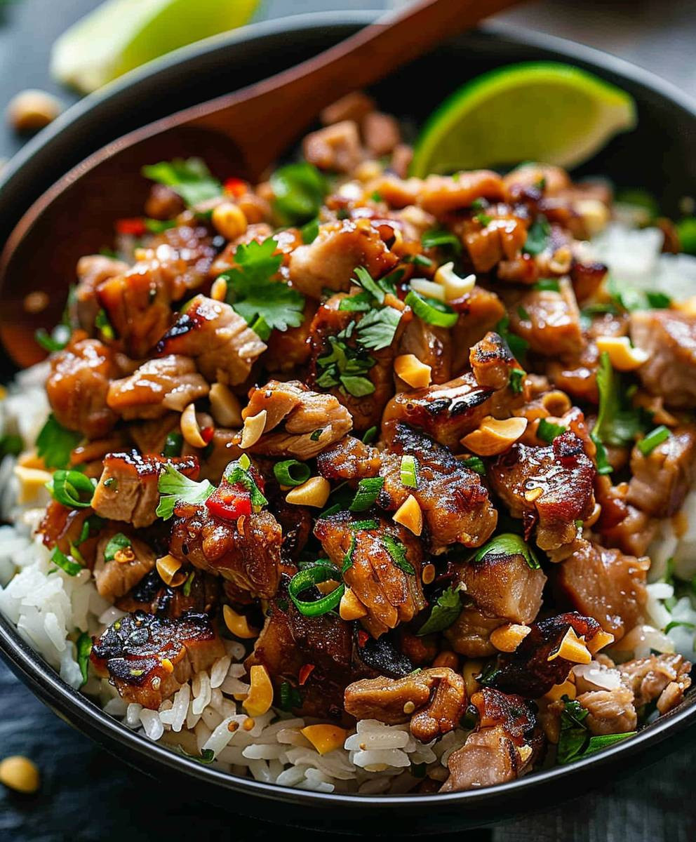 Ginger Lime Pork Coconut Rice