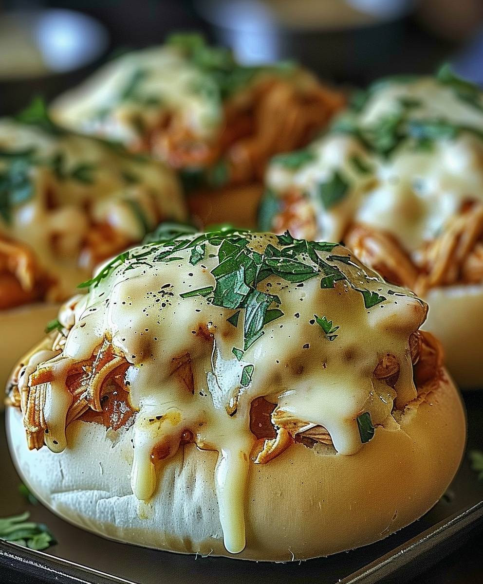 Chicken Alfredo Sloppy Joes