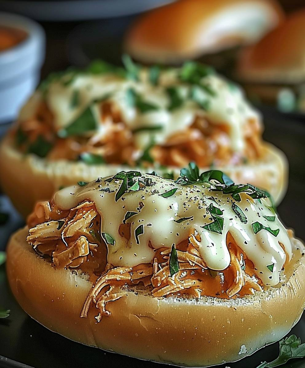 Chicken Alfredo Sloppy Joes