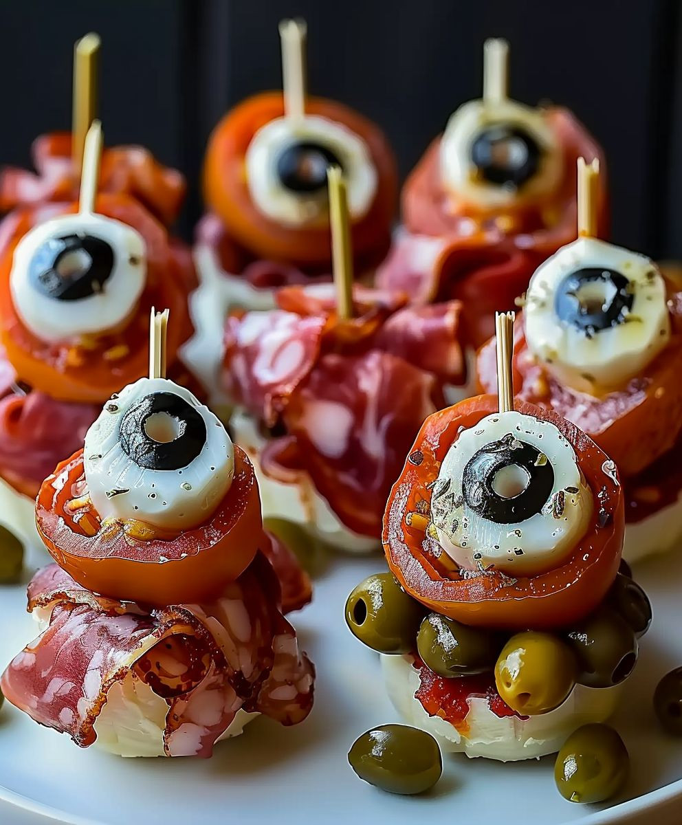 Halloween Salami Skewers