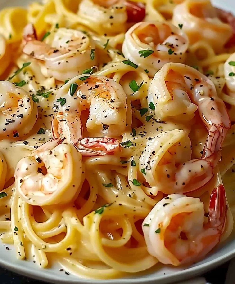 Creamy Garlic Shrimp Pasta
