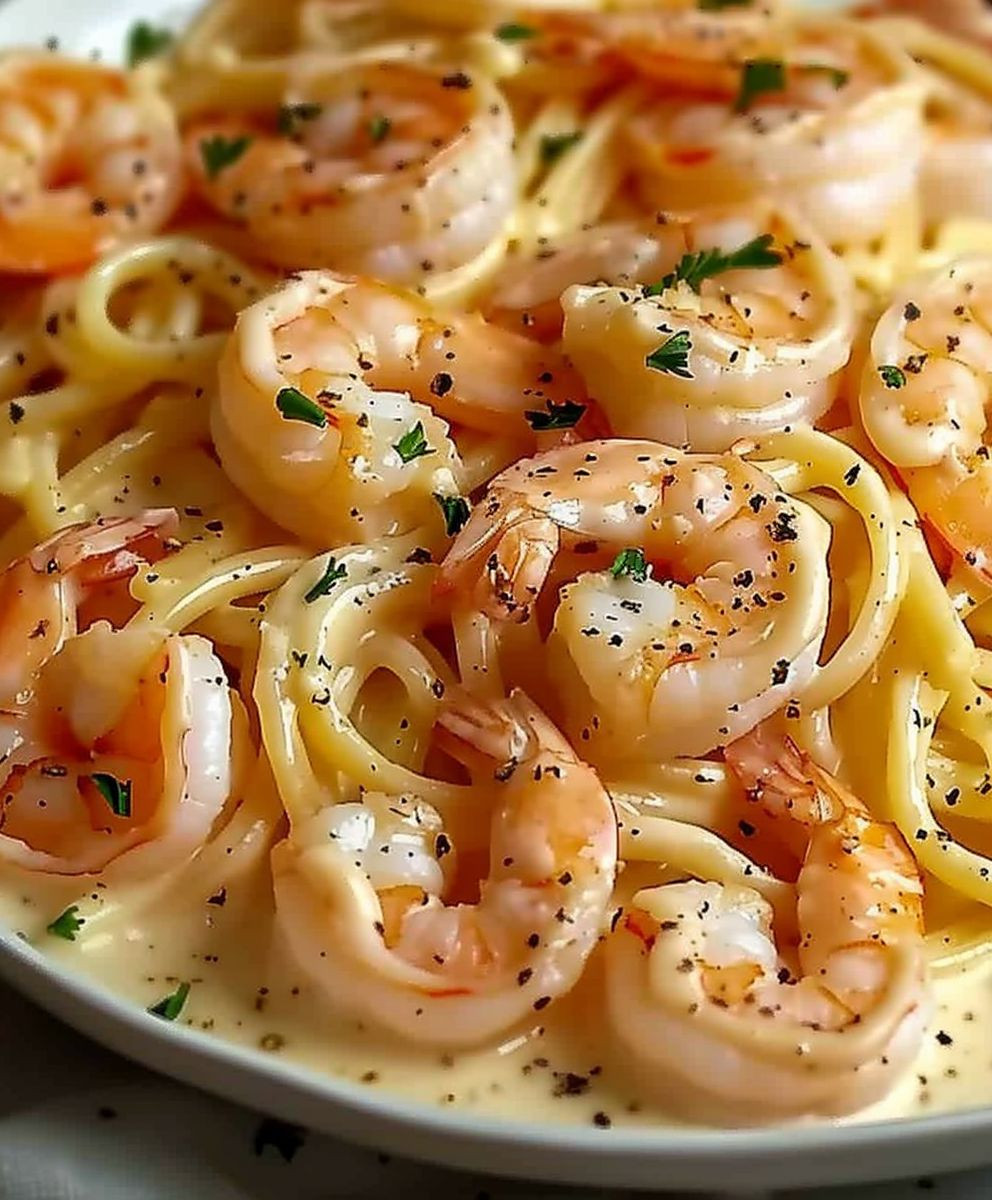 Creamy Garlic Shrimp Pasta