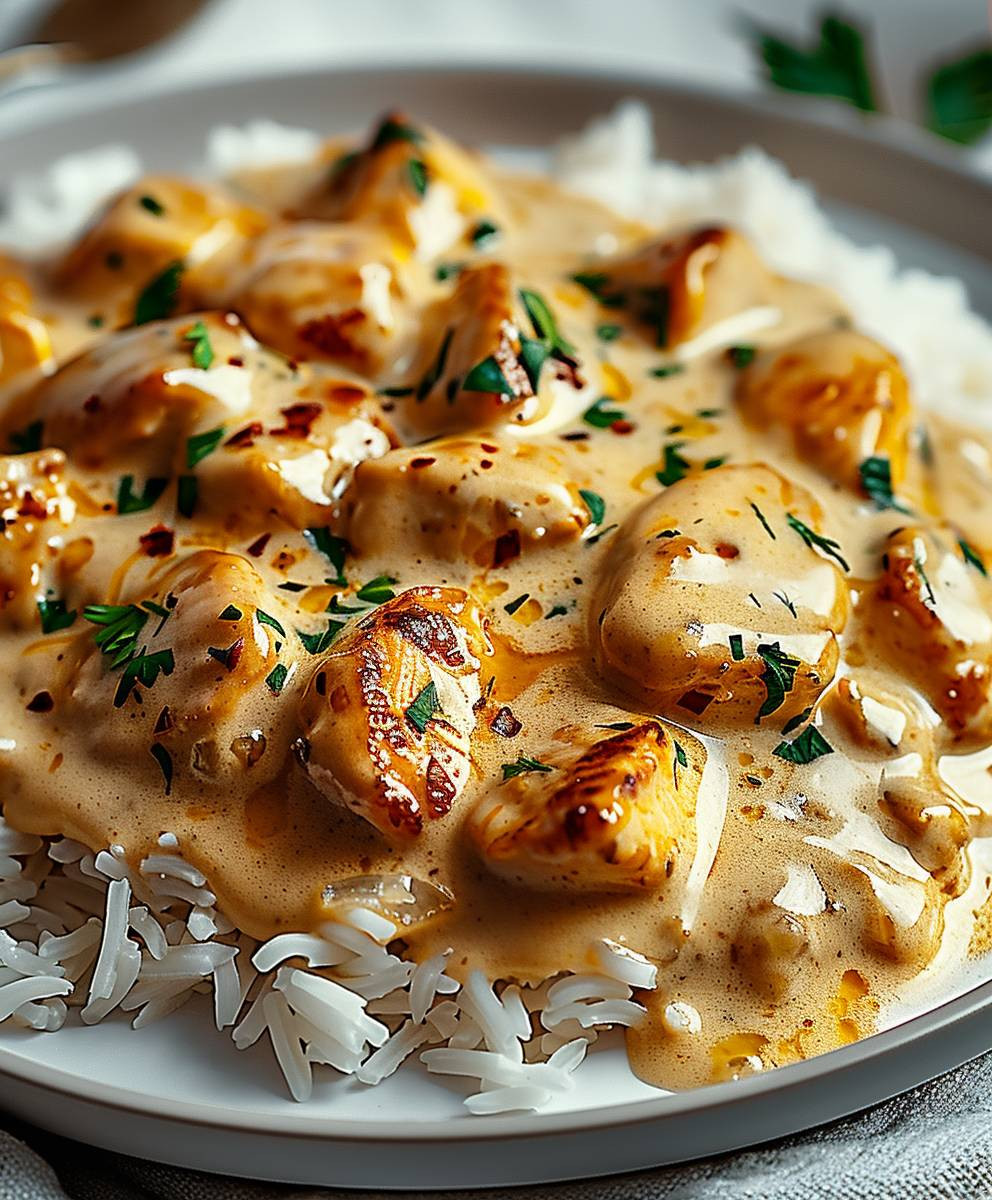 Creamy Smothered Chicken Rice