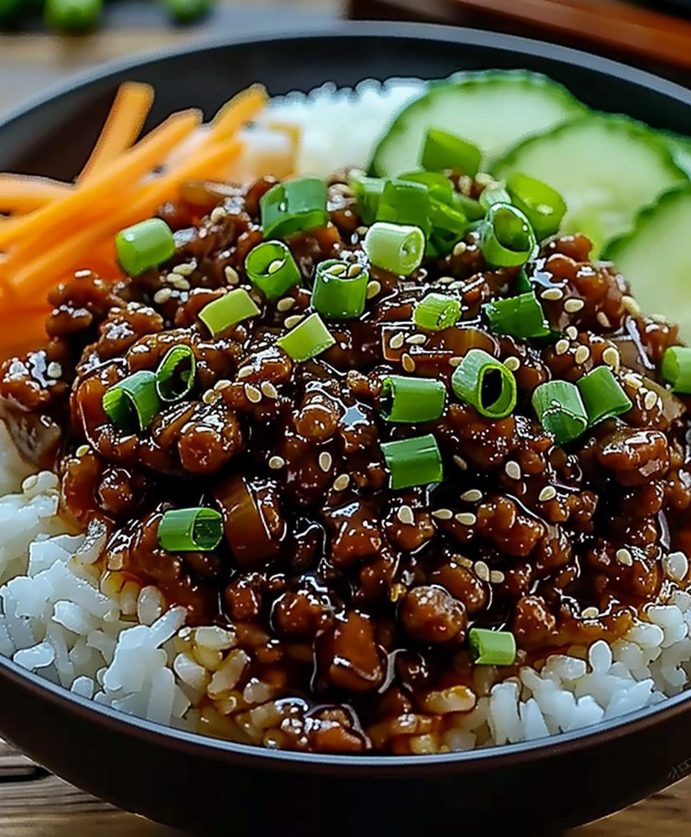 Korean ground beef bowl