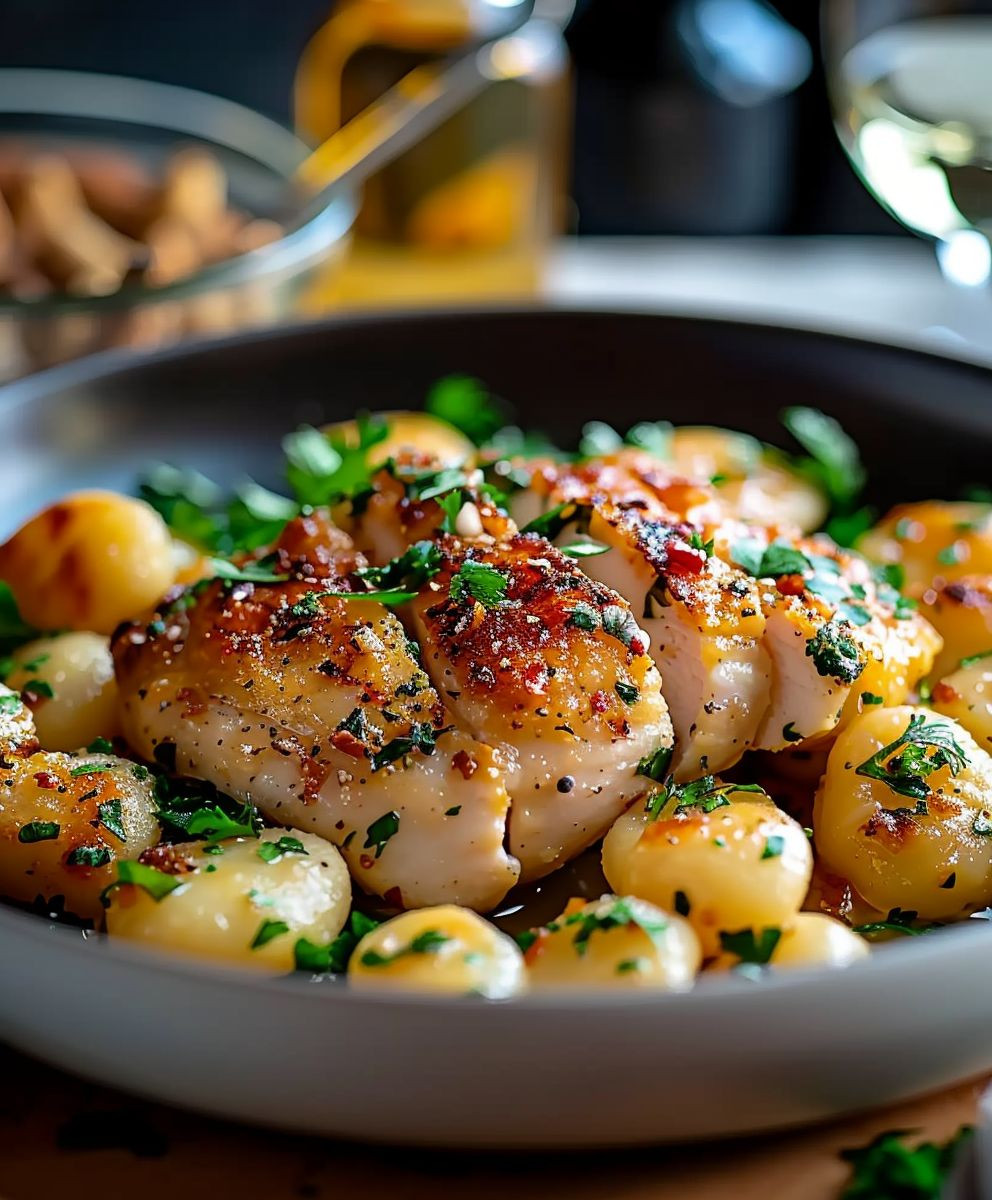 Creamy Garlic Chicken Gnocchi