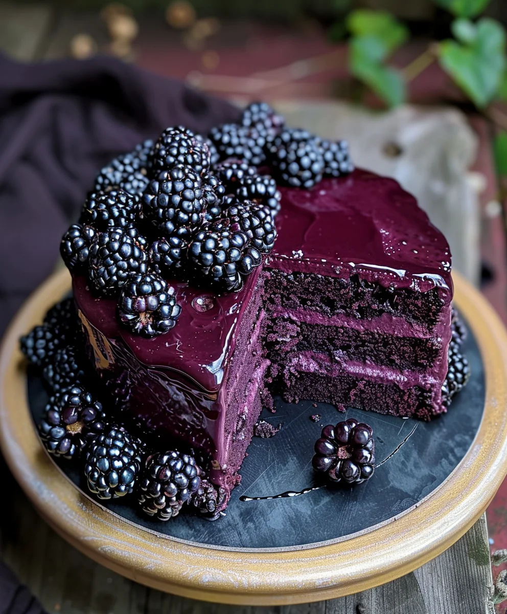 Blackberry Velvet Gothic Cake: A Dark & Lush Dessert