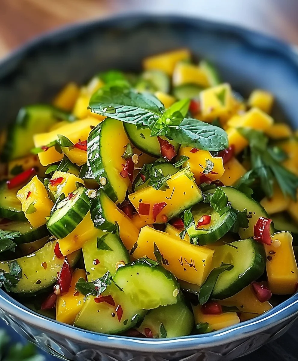 Delicious & Refreshing Thai Mango Cucumber Salad Recipe