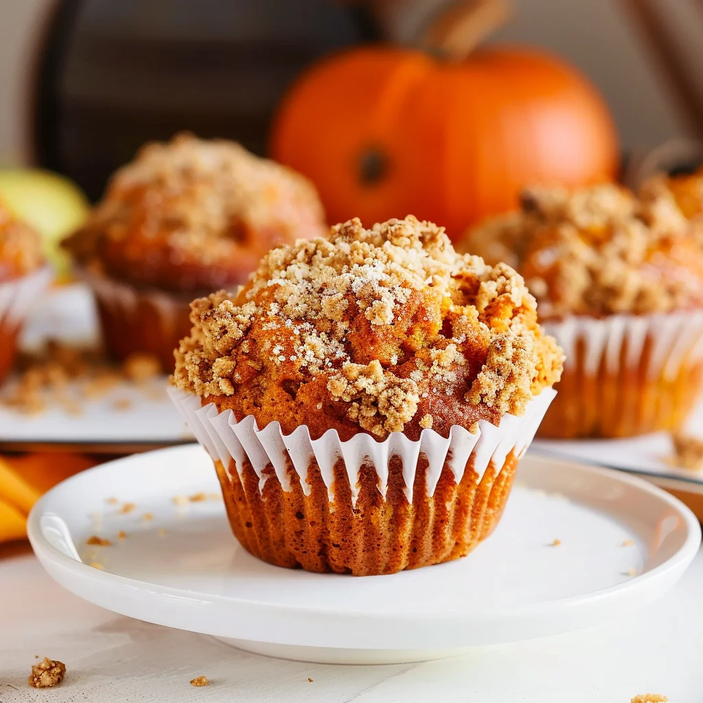 Delicious Apple Pumpkin Muffins with Sweet Crumble Topping