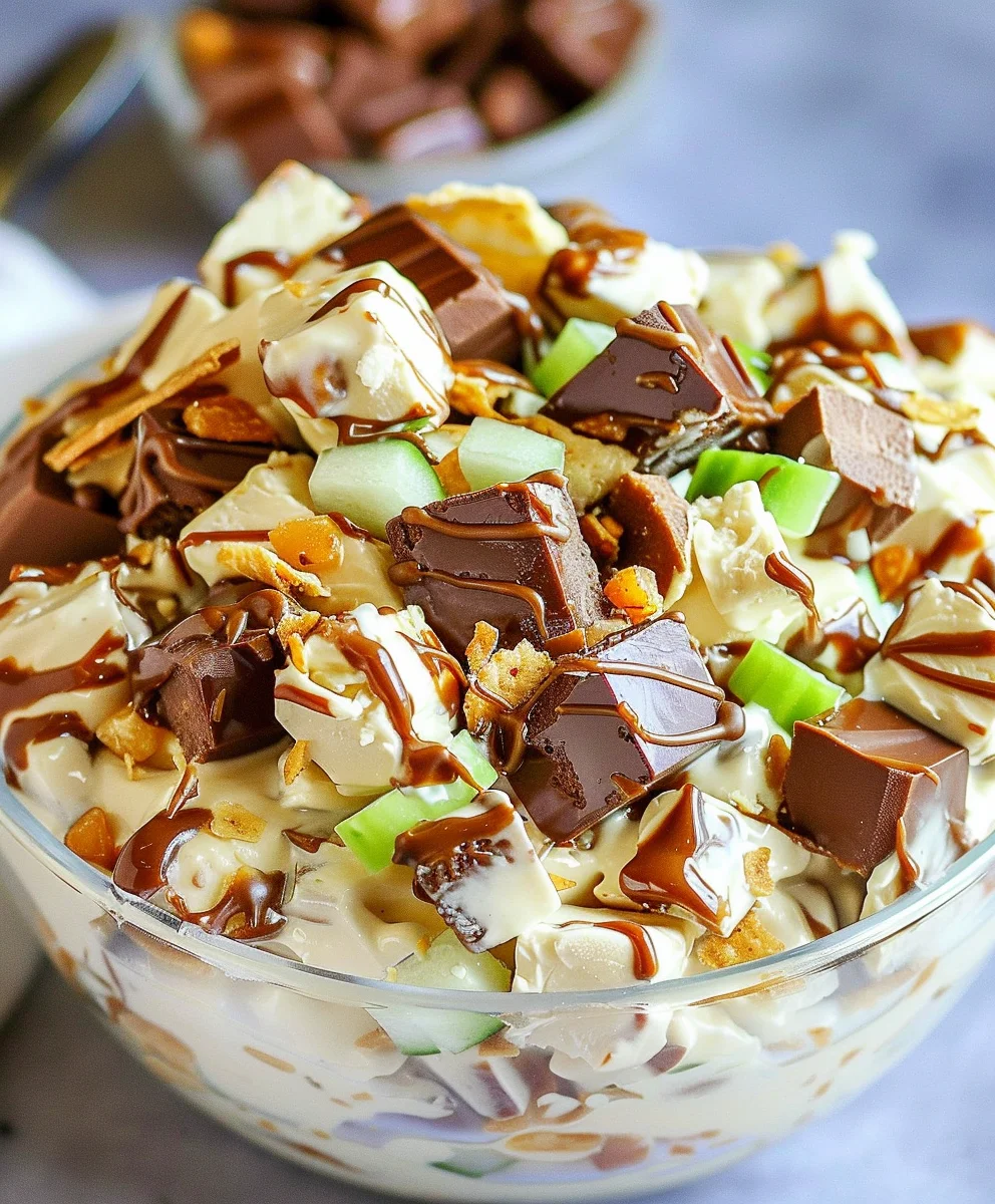 Snickers Salad Recipe: Sweet, Creamy, & Irresistible Dessert!