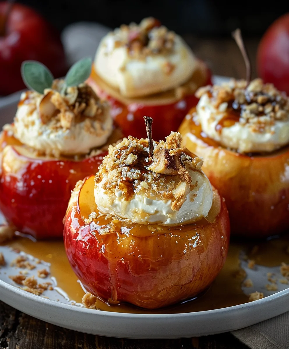 Cheesecake Stuffed Baked Apples: Sweet & Creamy Treat!