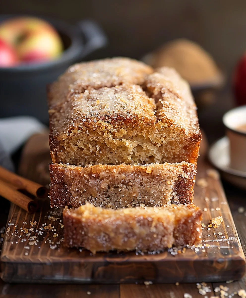 Best Spiced Apple Cider Donut Loaf with Cinnamon Crust