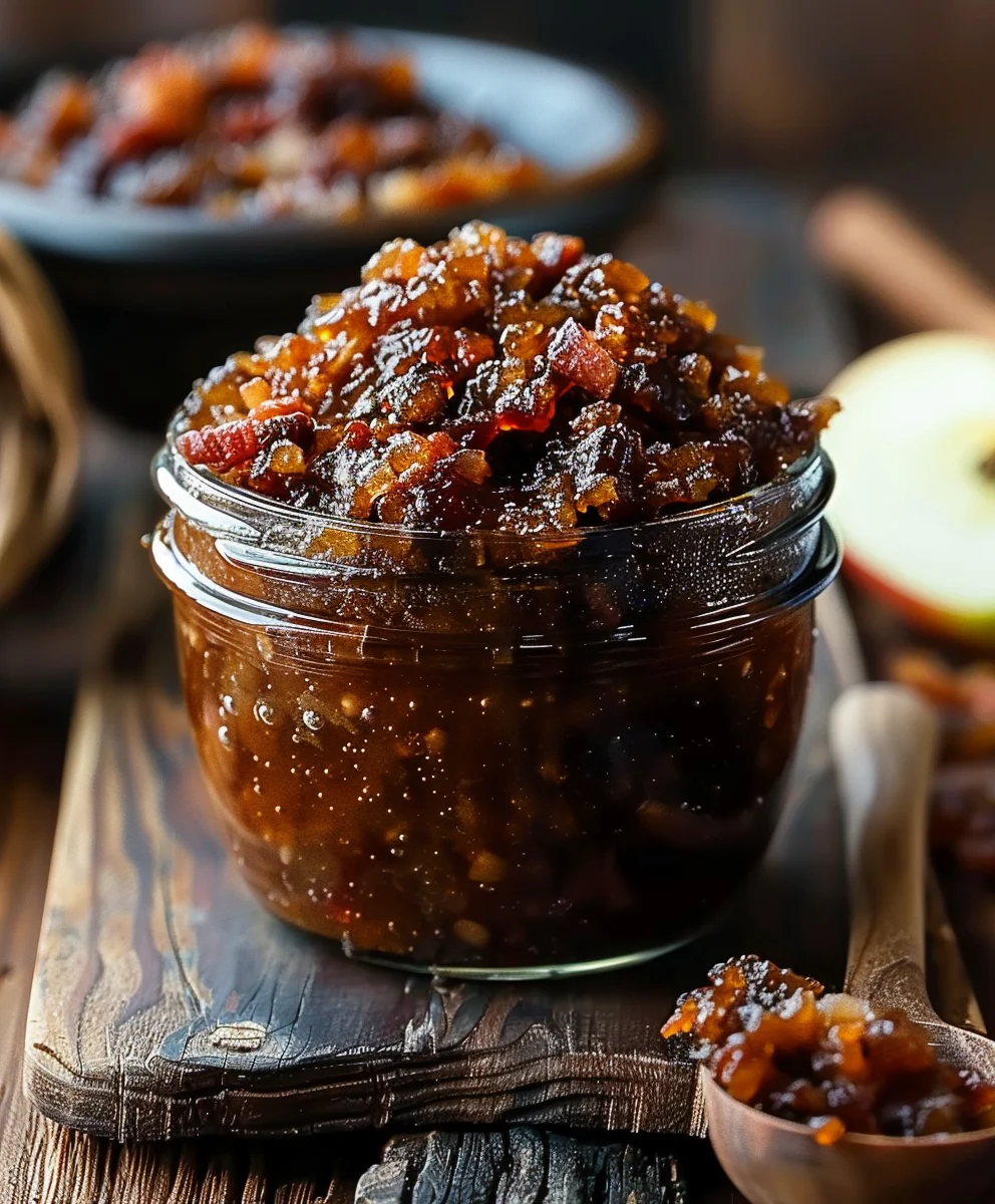 Sweet & Savory Apple Whiskey Extract Beef Bacon Jam