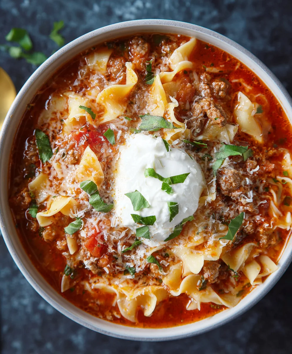 Hearty Beef Lasagna Soup: Easy Weeknight Comfort Food!