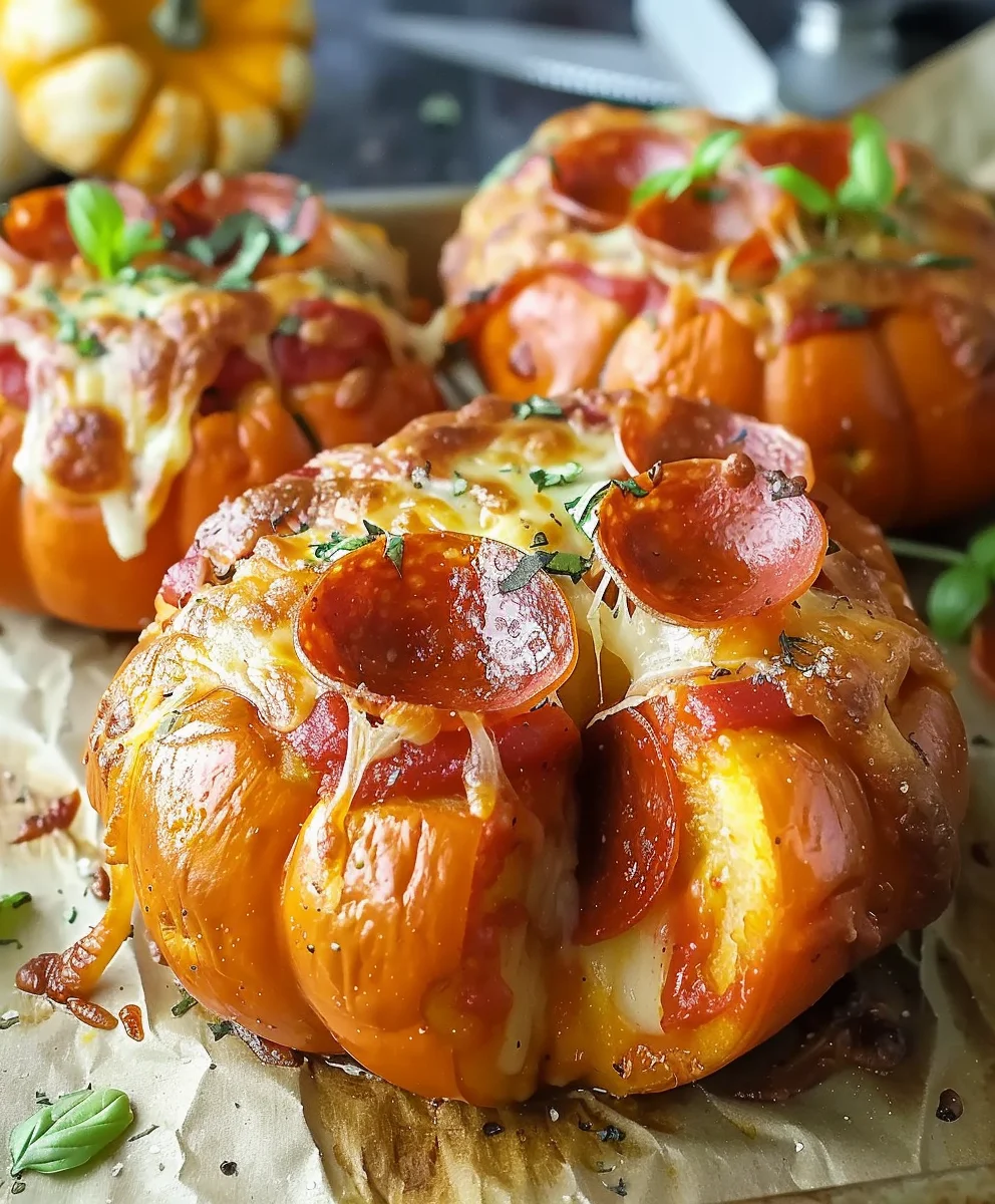 Pepperoni Pizza Pumpkins