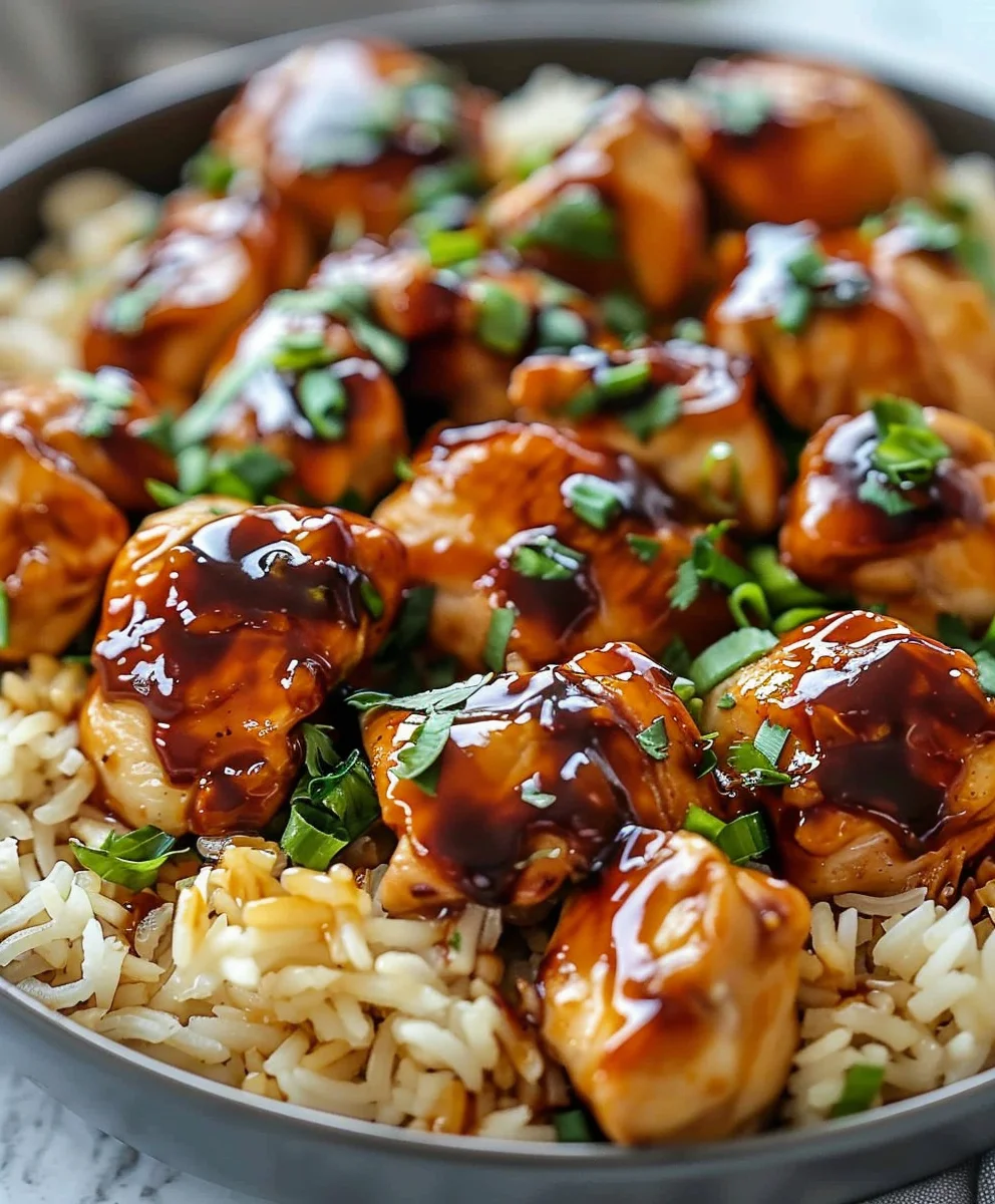 One Pan Honey BBQ Chicken Rice: The Easiest BBQ Dinner!