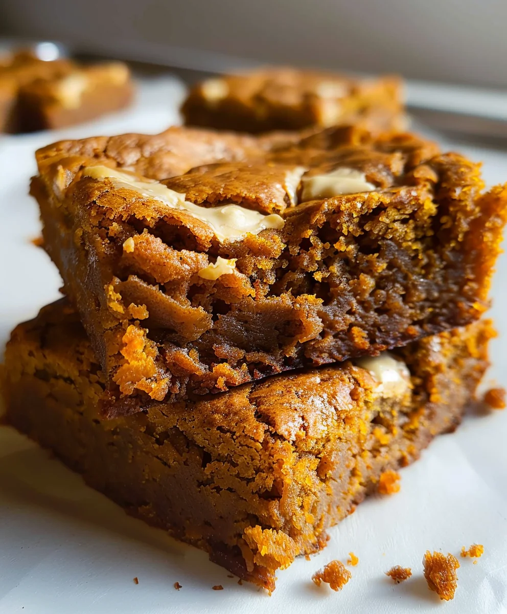 Easy & Delicious Pumpkin Blondies
