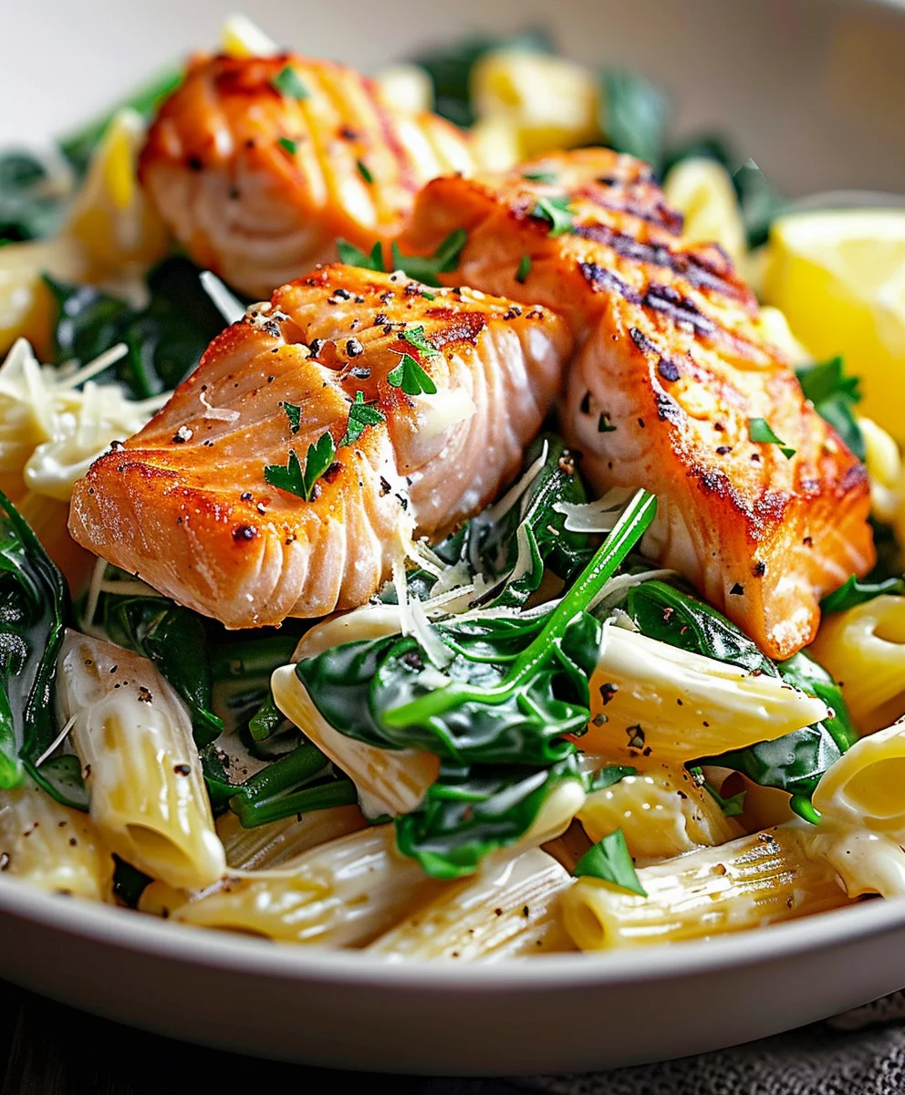 Healthy Salmon Spinach Pasta: Flavorful 30-Minute Meal!
