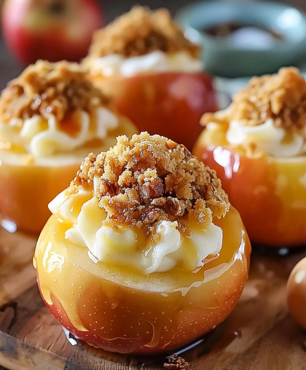 Cheesecake Stuffed Baked Apples