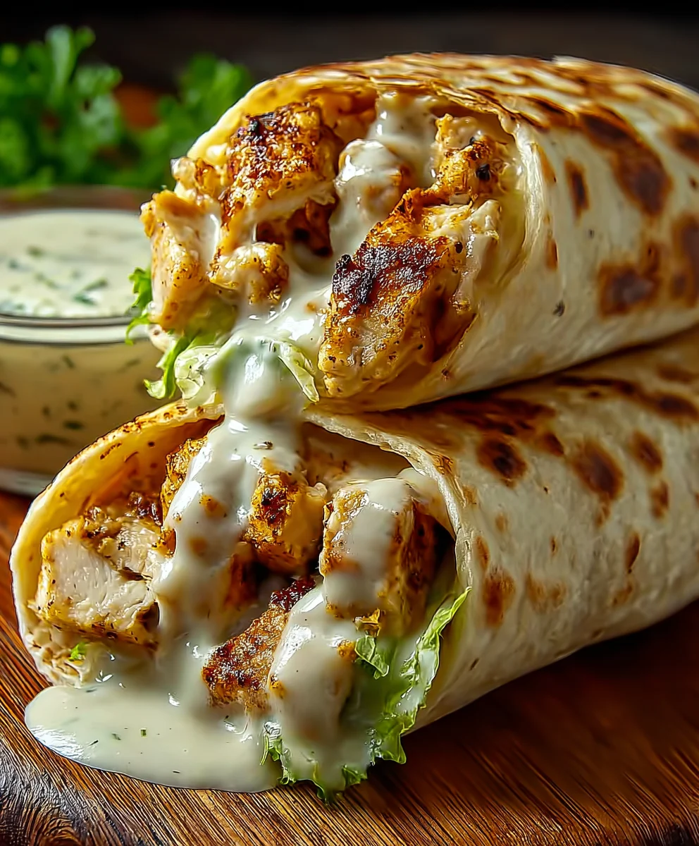 Cheesy Garlic Chicken Wraps: Quick & Delicious Recipe!