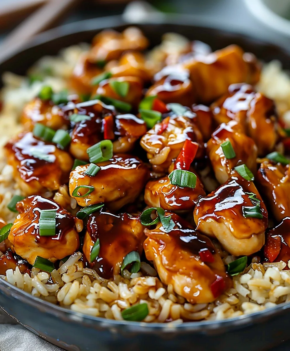 One Pan Honey BBQ Chicken Rice: The Easiest BBQ Dinner!